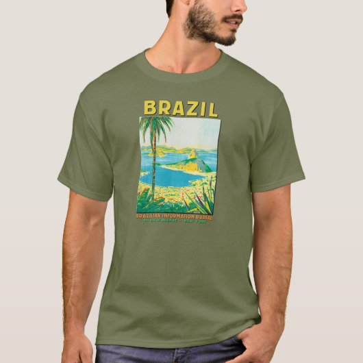 ヴィンテージのリオブラジル旅行ポスター Tシャツ (正面)