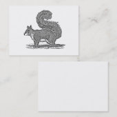 ヴィンテージのリスのイラストレーション- 1800'sリス 名刺 (正面/裏面)