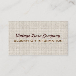 ヴィンテージのリネン生地の名刺 名刺