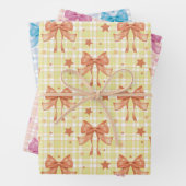 ヴィンテージのリボンと星 ラッピングペーパーシート (インサイチュ)