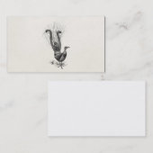ヴィンテージのリラの鳥のコトドリ科のイラストレーションのテンプレート 名刺 (正面/裏面)