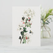 ヴィンテージのリンゴの花のイラスト 招待状 (スタンド正面)