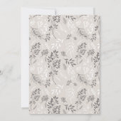 ヴィンテージのリーフ結婚フレーム 招待状 (裏面)