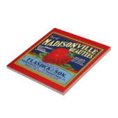 ヴィンテージのルイジアナのいちごの突き棒の木枠のラベルのタイル タイル (側面)