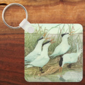 ヴィンテージのルイフェルテスによる湿原の海岸の鳥 キーホルダー (正面)