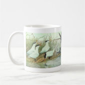 ヴィンテージのルイフェルテスによる湿原の海岸の鳥 コーヒーマグカップ (左)