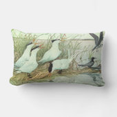 ヴィンテージのルイフェルテスによる湿原の海岸の鳥 ランバークッション (正面)