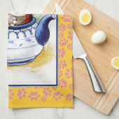 ヴィンテージのルイWainのティーポット猫の足のふきん キッチンタオル (四つ折り)