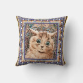 ヴィンテージのルイWainの壁紙猫のクッション クッション (裏面)