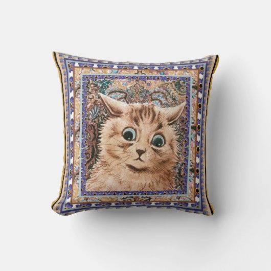 ヴィンテージのルイWainの壁紙猫のクッション クッション (正面)
