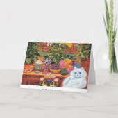 ヴィンテージのルイWainの植物学者猫の芸術カード カード (裏面)