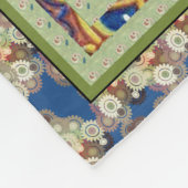 ヴィンテージのルイWainの花猫の芸術毛布 フリースブランケット (角)