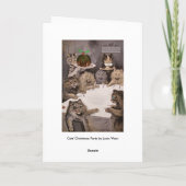 ヴィンテージのルイWain猫のクリスマス・パーティカード シーズンカード (裏面)