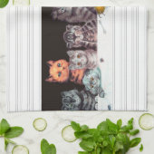 ヴィンテージのルイWain猫の夕食の芸術のふきん キッチンタオル (折り畳み)