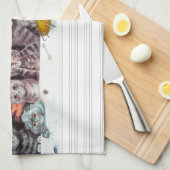 ヴィンテージのルイWain猫の夕食の芸術のふきん キッチンタオル (四つ折り)