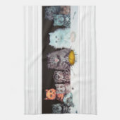 ヴィンテージのルイWain猫の夕食の芸術のふきん キッチンタオル (縦)