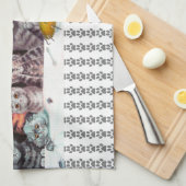 ヴィンテージのルイWain猫の夕食時の芸術のふきん キッチンタオル (四つ折り)