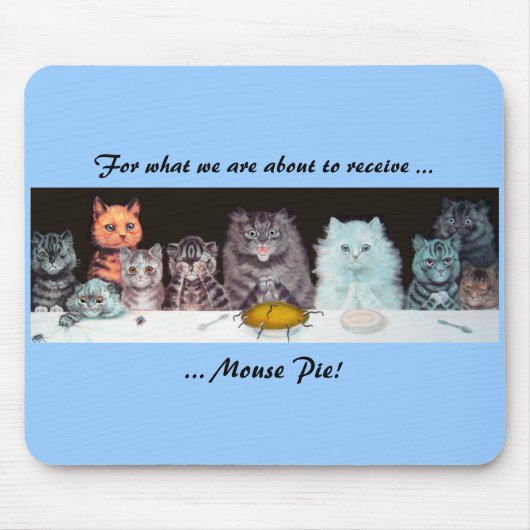 ヴィンテージのルイWain猫の感謝祭のマウスパッド マウスパッド (正面)