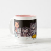 ヴィンテージのルイWain猫の感謝祭のマグ ツートーンマグカップ (正面左)