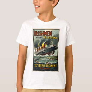 ヴィンテージのルシタニアポスター(アイルランド人の募集) Tシャツ
