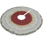 ヴィンテージのルックスのレースのクリスマスツリースカート ブラッシュドポリエステルツリースカート (アングル)