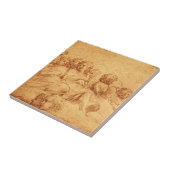 ヴィンテージのルネサンスを引く旧式な聖歌隊の天使 タイル (側面)