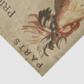 ヴィンテージのルースターとエフェメラのデコペ 薄葉紙 (詳細)