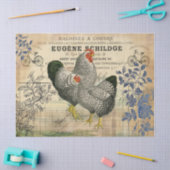 ヴィンテージのルースターとヘンエフエマデクページ 薄葉紙 (クラフト)