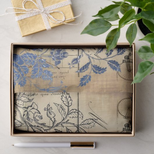 ヴィンテージのルースターとヘンエフエマデクページ 薄葉紙 (ギフト)