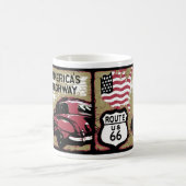 ヴィンテージのルート66 コーヒーマグカップ (中央)