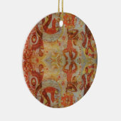 ヴィンテージのルーマニアの刺繍、伝統的なデザイン セラミックオーナメント (右)