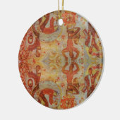 ヴィンテージのルーマニアの刺繍、伝統的なデザイン セラミックオーナメント (左)