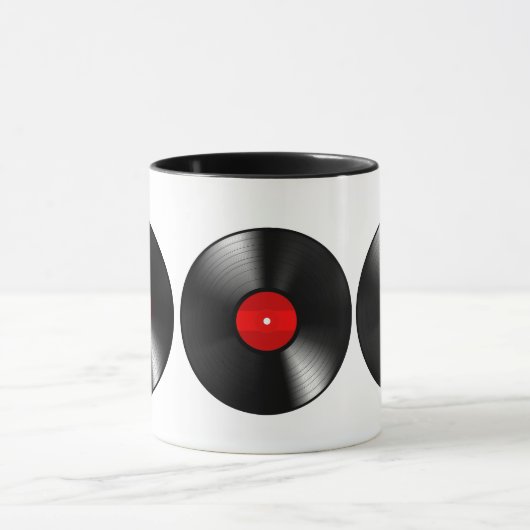 ヴィンテージのレコードのコーヒー・マグ マグカップ (中央)