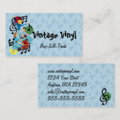 ヴィンテージのレコードの名刺 名刺 (正面/裏面)