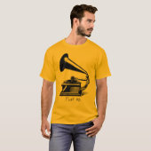 ヴィンテージのレコードプレーヤーのティー Tシャツ (正面フル)