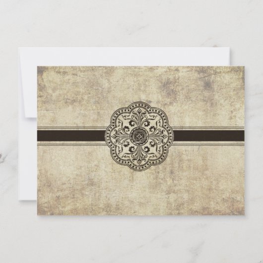 ヴィンテージのレコードプレーヤーの結婚式の保存日付カード セーブザデート (裏面)