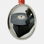 ヴィンテージのレコードプレーヤ メタルオーナメント (右)