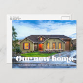 ヴィンテージのレトロなスクリプト写真の移動のお知らせ ポストカード (正面/裏面)