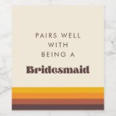 ヴィンテージのレトロなペアは花嫁のメイドであることによく ワインラベル (シングルラベル)