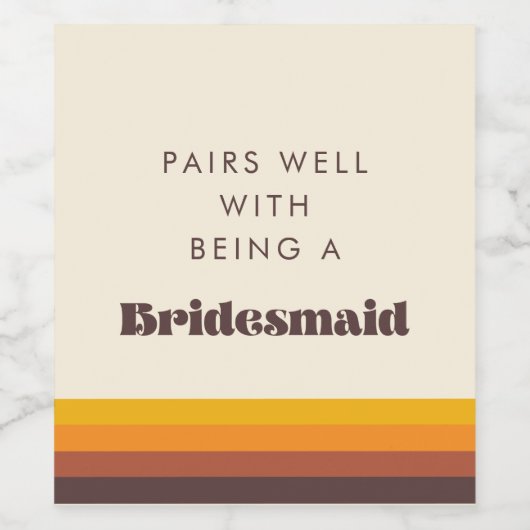 ヴィンテージのレトロなペアは花嫁のメイドであることによく ワインラベル (シングルラベル)