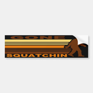 ヴィンテージのレトロによって行くSquatchinのバンパーステッカー バンパーステッカー