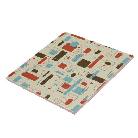 ヴィンテージのレトロのアールデコパターン タイル (側面)