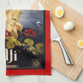 ヴィンテージのレトロのイタリアンなポスター キッチンタオル (四つ折り)