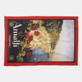 ヴィンテージのレトロのイタリアンなポスター キッチンタオル (横)