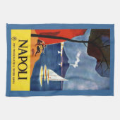 ヴィンテージのレトロのイタリアンなポスター キッチンタオル (横)