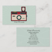 ヴィンテージのレトロのカメラのカメラマン 名刺 (正面/裏面)