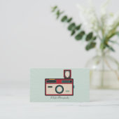 ヴィンテージのレトロのカメラのカメラマン 名刺 (スタンド正面)