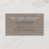 ヴィンテージのレトロのカメラのプロフェッショナルのカメラマン 名刺 (裏面)