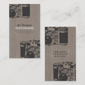 ヴィンテージのレトロのカメラの写真撮影の名刺 名刺 (正面/裏面)