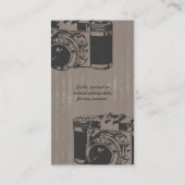 ヴィンテージのレトロのカメラの写真撮影の名刺 名刺 (裏面)